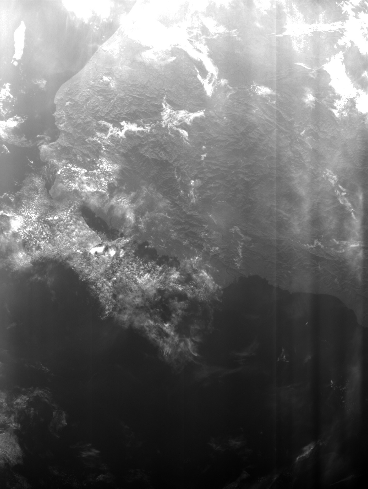 black and white image of earth