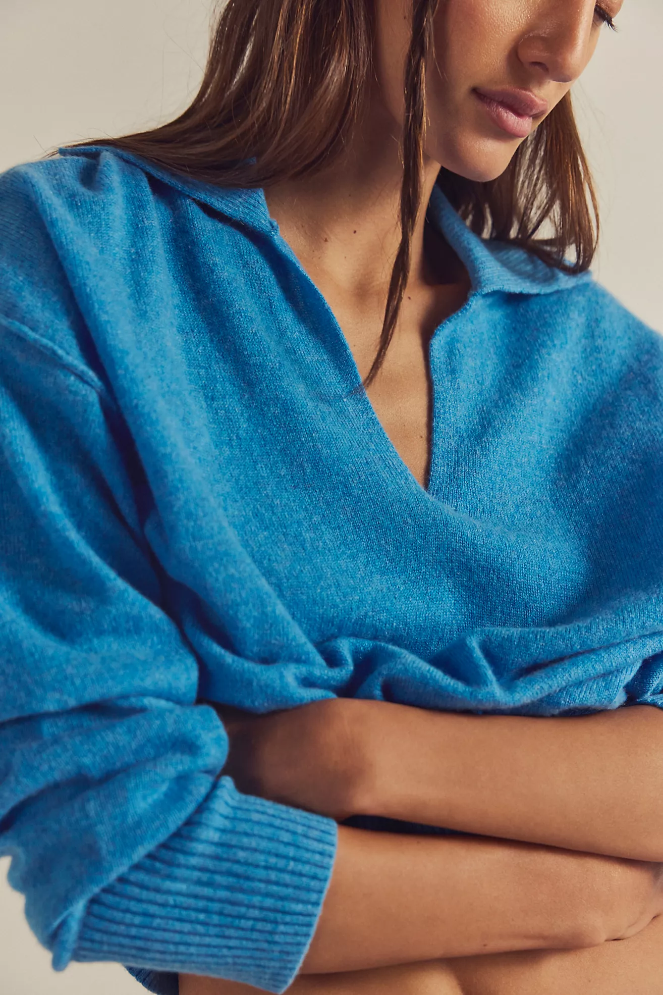 Eloura Cashmere Henley Sweater