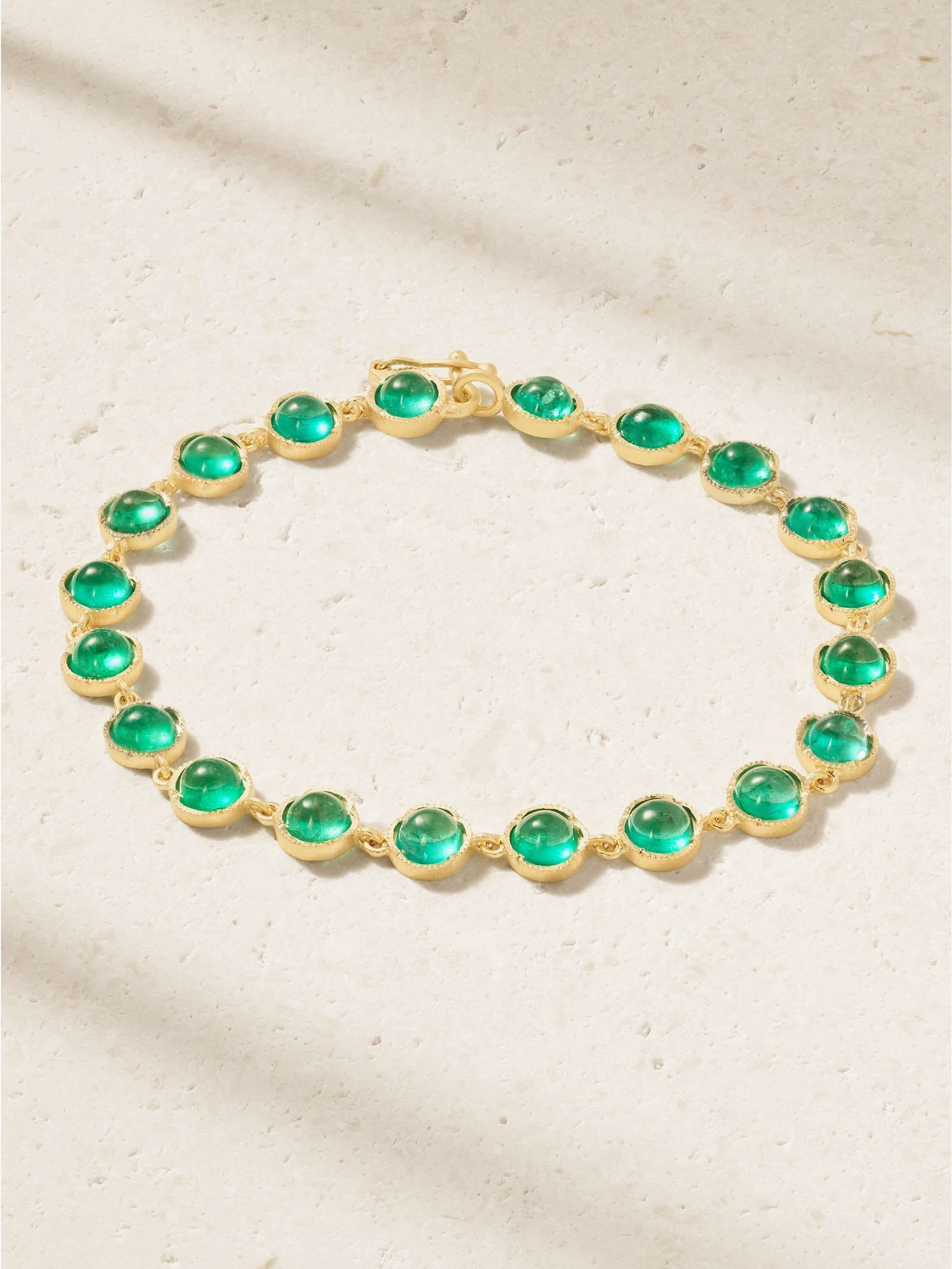 18-Karat Gold Emerald Bracelet