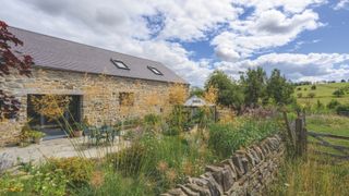 A stone barn conversion in the British countryside