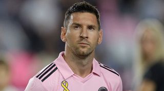 Lionel Messi ahead of Inter Miami's match against Toronto FC in September 2023.
