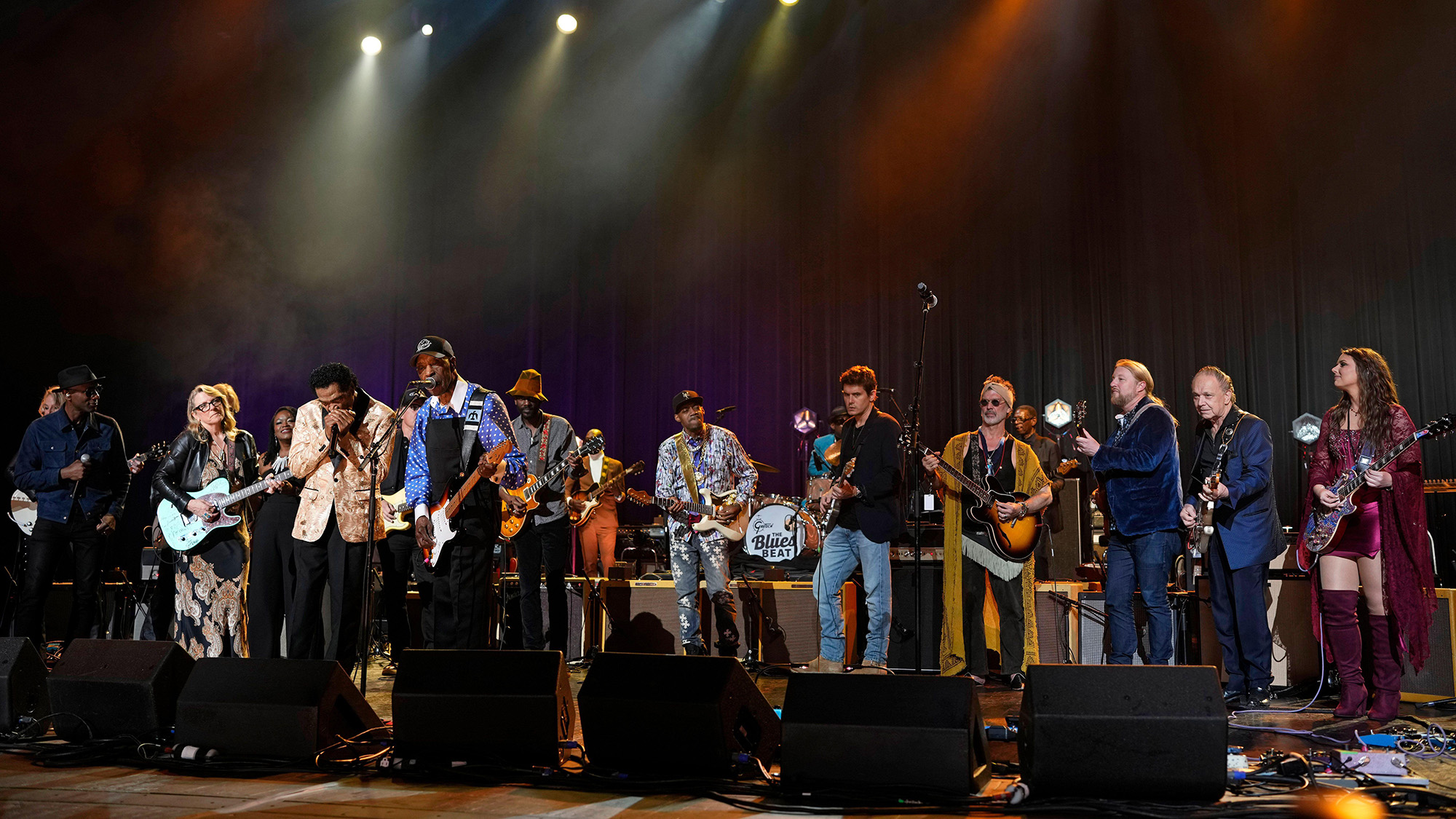 Aloe Blacc, Susan Tedeschi, Bobby Rush, Buddy Guy, Gary Clark Jr., Eric Gales, John Mayer, Doyle Bramhall II, Derek Trucks, Jimmie Vaughan and Ally Venable perform at Buddy's Got the Blues: A 90th Birthday Concert Celebration.