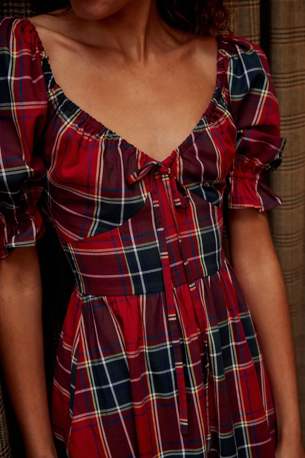 Hill House Home, Ophelia Dress in Red Tartan