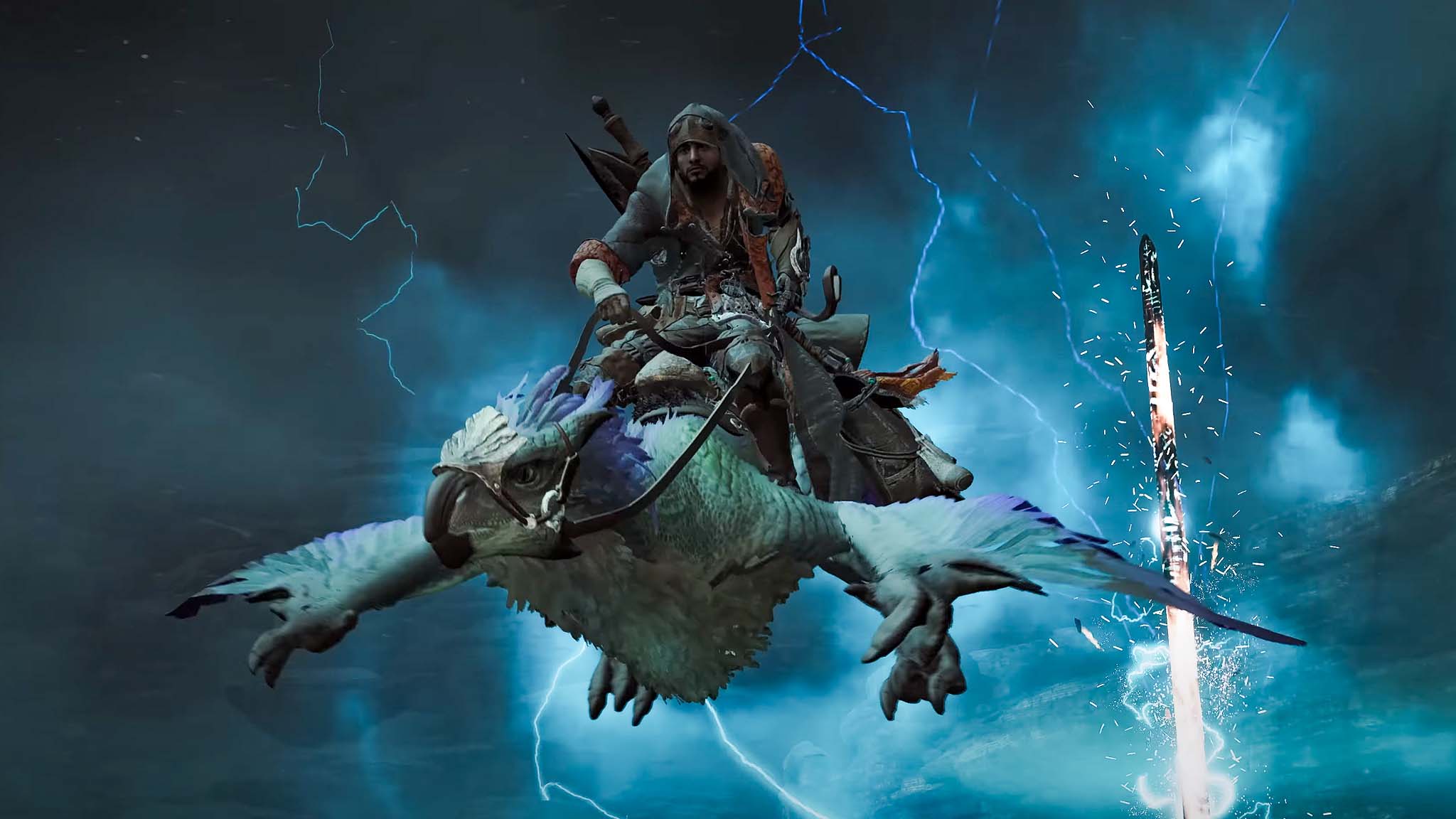 Monster Hunter Wilds: Flying Seikret mount.