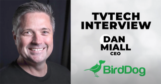 Picture of BirdDog CEo Dan Miall with the company logo