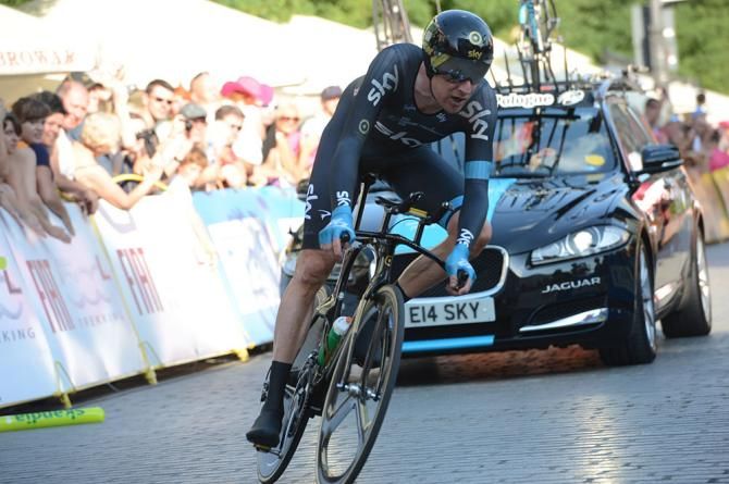 Bradley Wiggins (Sky) on his way to a stage win