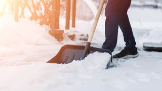 Man shovelling snow