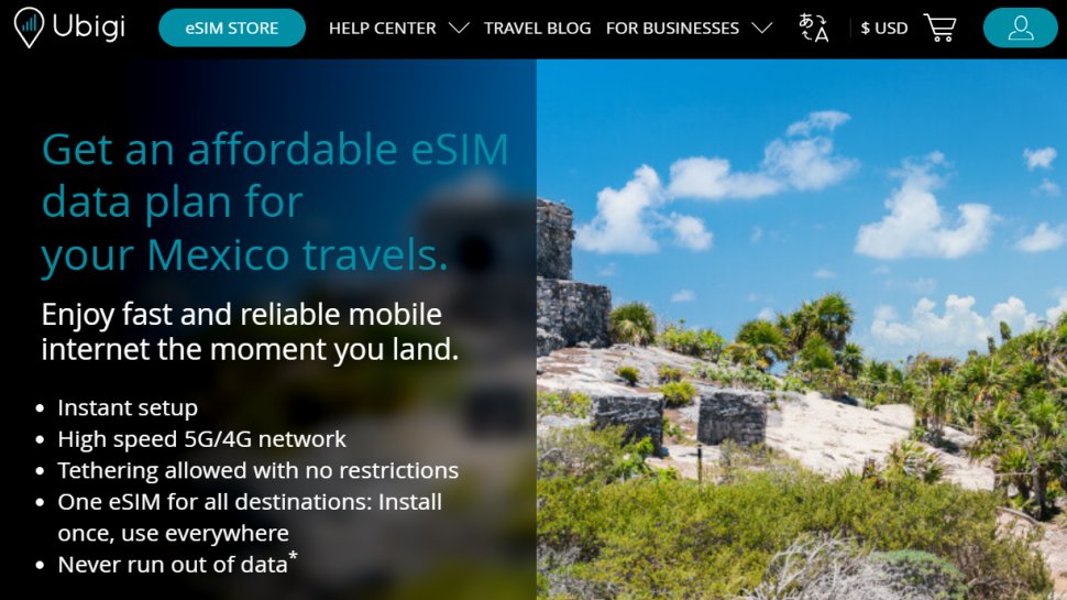 Ubigi website screenshot (October 2025).
