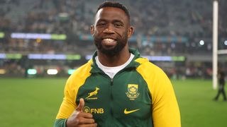  Siya Kolisi of South Africa pose for a photo after the 2026 Nations Championship match between South Africa and Wales at Kings Park Stadium on July 18, 2026 in Durban, South Africa. 