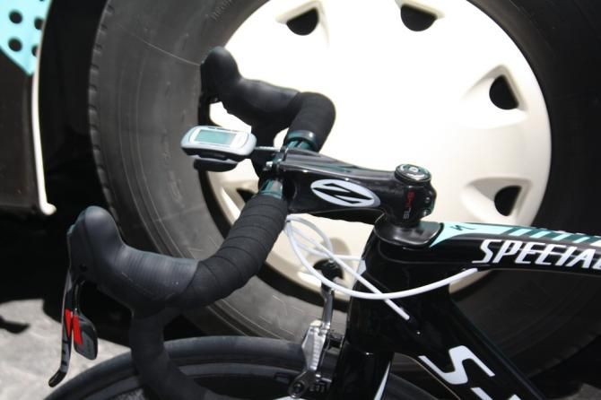 A number of BMC&rsquo;s riders ride the TMR01, the company&rsquo;s aero road model. It borrows the integrated braking system featured on the company&rsquo;s flagship TT bike, the TM01 Time Machine. Check out that seat setback