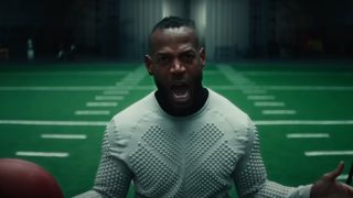 Marlon Wayans as Isaiah White screams while standing on a football field in HIM.