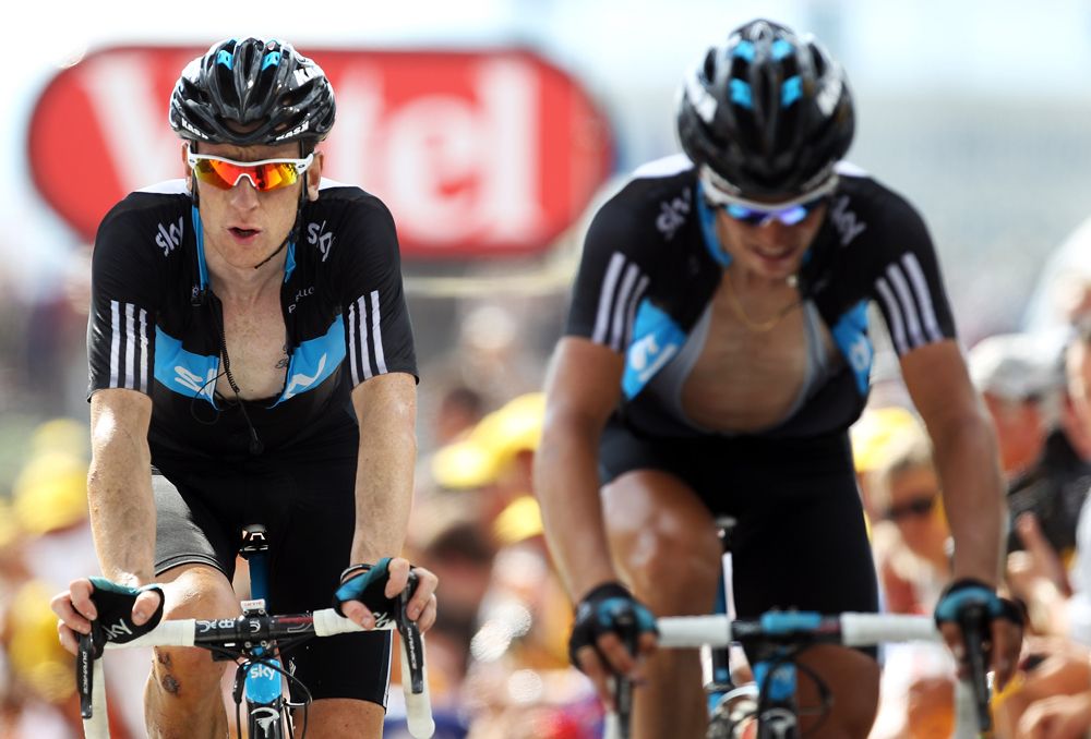 Defeat: Bradley Wiggins cracked as leader of Team Sky at the 2010 Tour de France