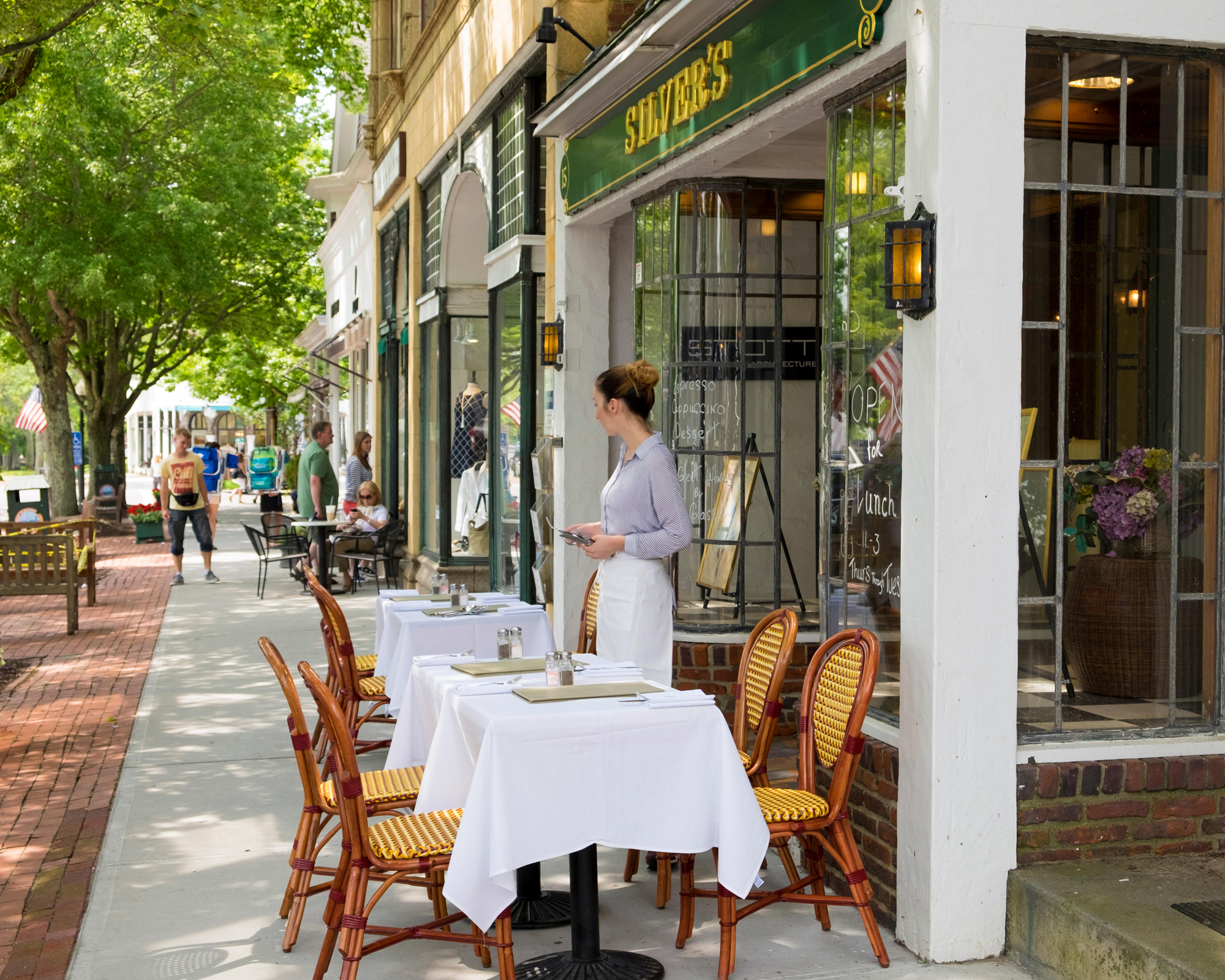 Silvers restaurant in Southampton village, The Hamptons, Long Island, New York, USA