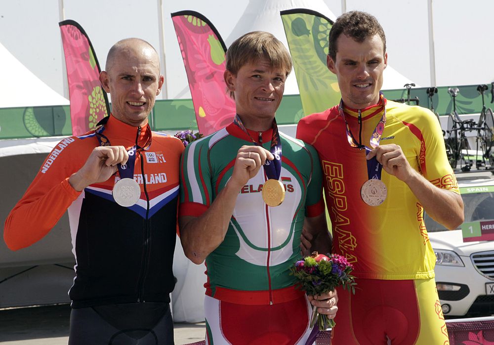 Stef Clement (NED), Vasil Kiryienka (BLR) and Luis Leon Sanchez (ESP)