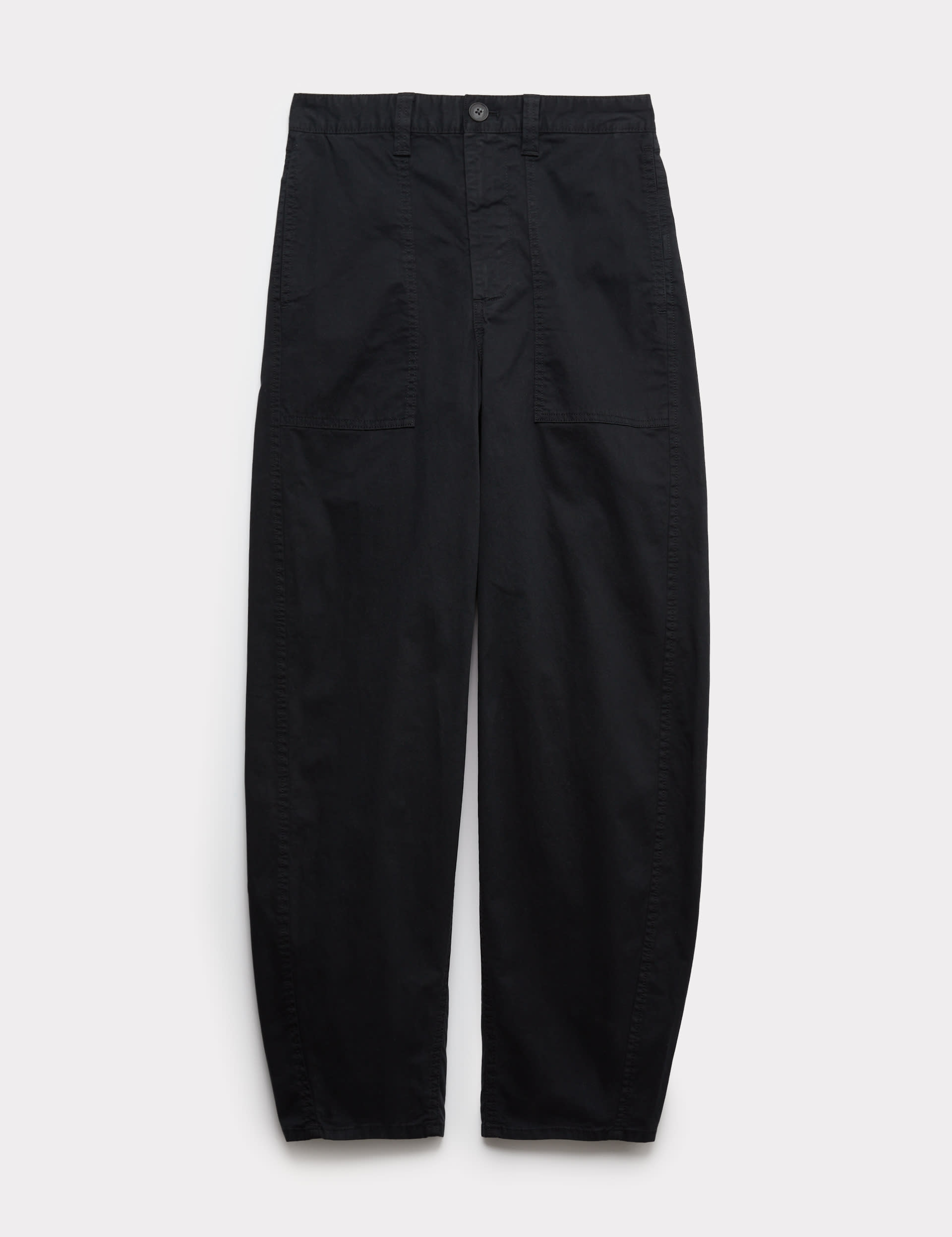 Cotton Rich Barrel Leg Trousers