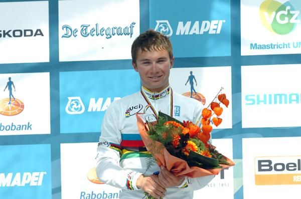 Alexey Lutsenko is the first rider from Kazakhstan to win a U23 men's world championship.