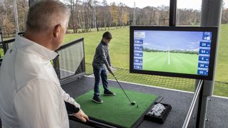 Toptracer driving range golf simulator