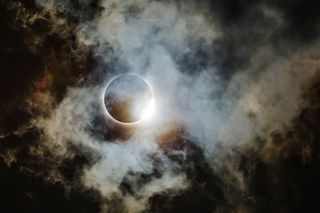 Diamond ring through thin clouds, 2017 Royal Society Publishing Photography Competition