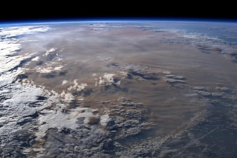 Italian astronaut Luca Parmitano shared this image of an ash cloud over Australia on Jan. 13, 2020.