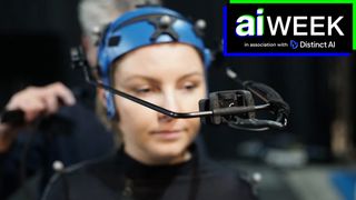 AI and VFX; a woman in a mocap suit