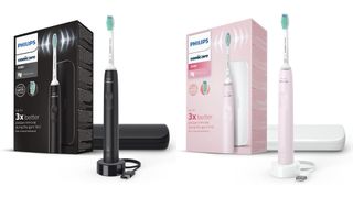 a side by side comparison of the Philips Sonicare toothbrushes