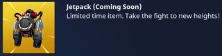 The text for Fortnite's jetpack news post.