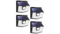 Mpow Motion Sensor Security Lights outdoor solar shown on white background
