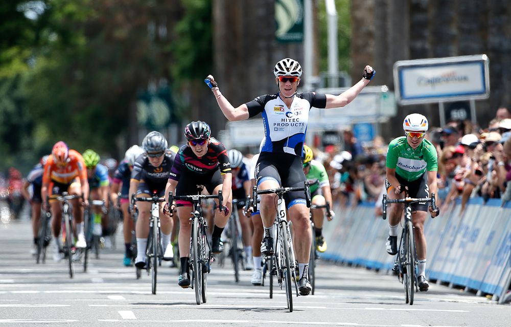 Kirsten Wild wins the final stage at the Tour of California.