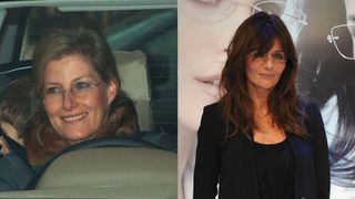 Sophie Wessex and Helena Christensen wearing frameless eyeglasses