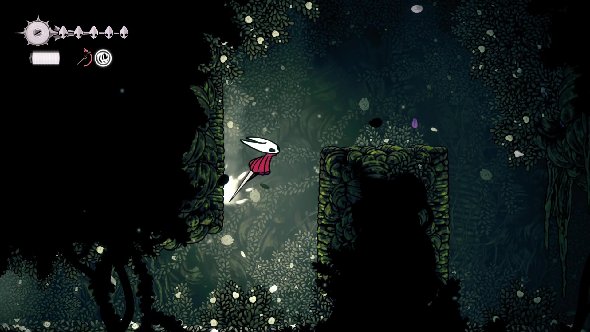 Hornet does a Wall Jump in Hollow Knight Silksong