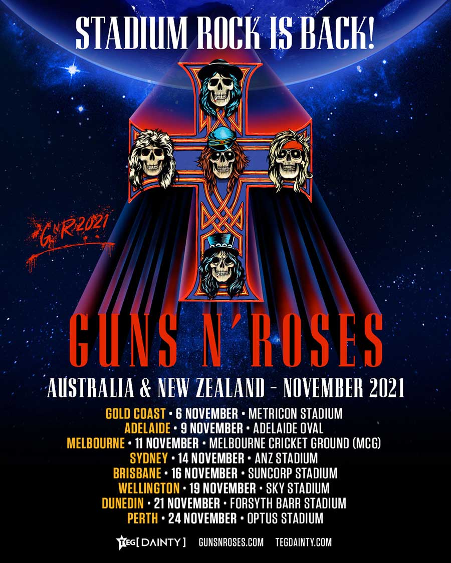 Guns N' Roses announce 2021 Australia and New Zealand tour dates | Louder