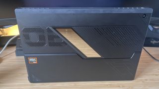 Rear panel of Asus ROG Flow Z13 gaming tablet