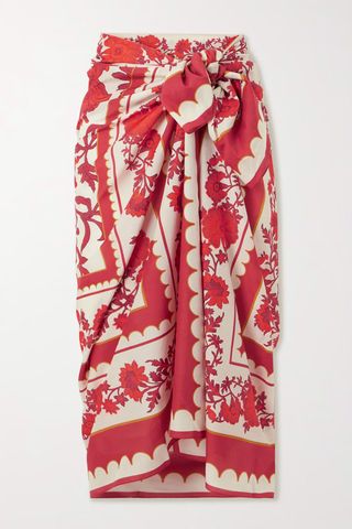 LA DOUBLEJ, + Orlebar Brown Floral-Print Cotton and Silk-Blend Pareo