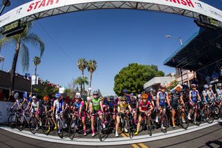 The women take to the line for the last stage in Redlands.