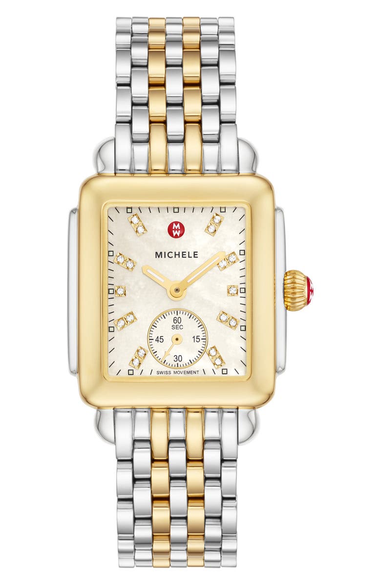 Deco Mid Diamond Dial Bracelet Watch, 28mm X 30mm