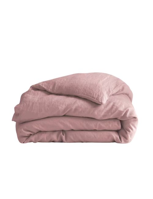 European Linen Duvet Cover in Dusty Mauve