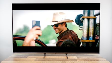 Hisense U6SF Pro TV on a desk