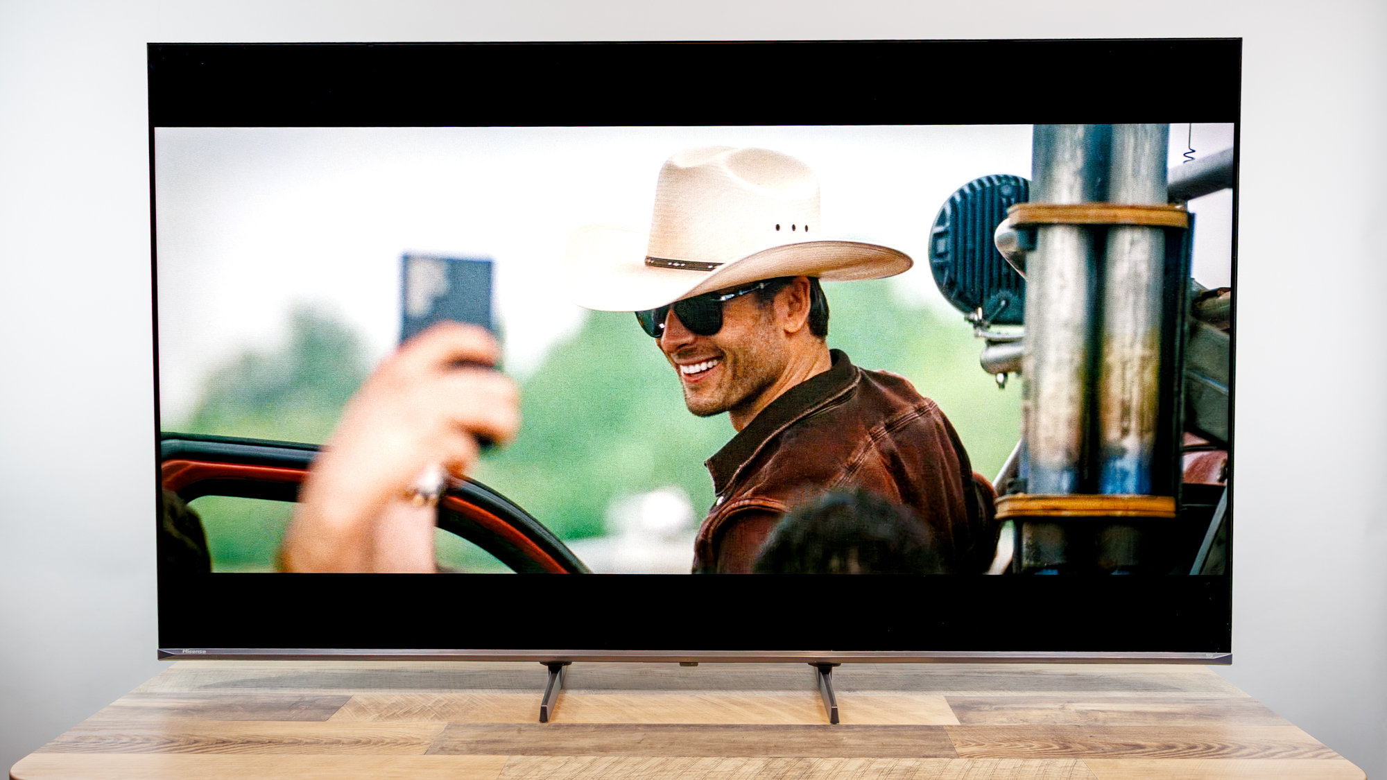 Hisense U6SF Pro TV on a desk