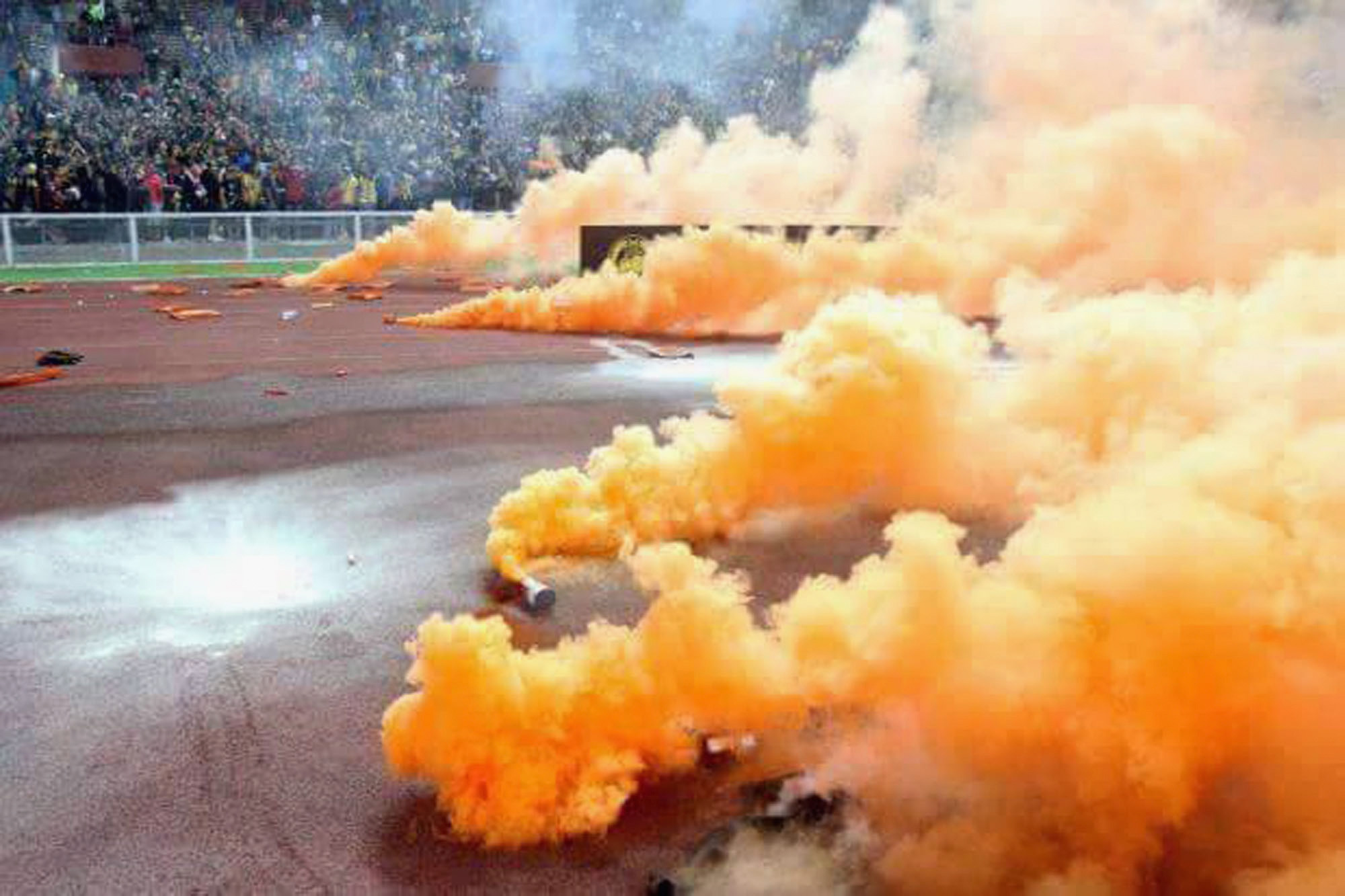 Crowd trouble at a game between Malaysia and Saudi Arabia back in 2015