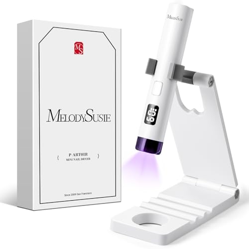 Melodysusie Handheld Uv Light for Gel Nails P-Art01r With Stand, Hands-Free