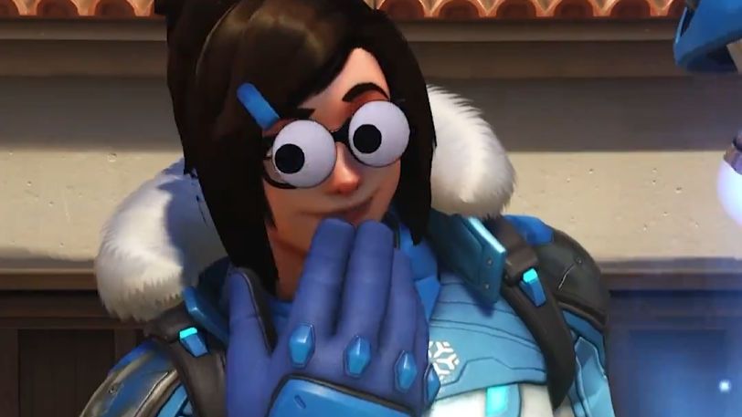 Overwatch 2 hero with googly eyes