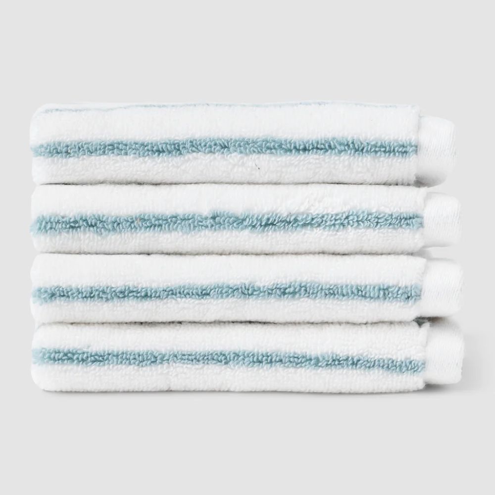 Brook Stripe Luxe Washcloths