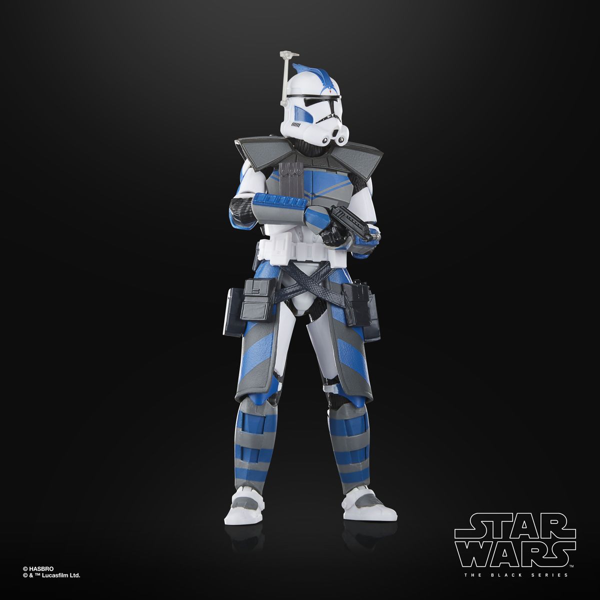 Star Wars The Black Series Arc Trooper Fives posed against a dark background