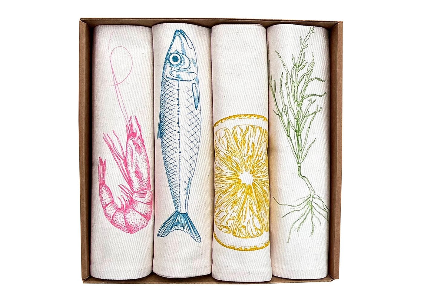 Seafood Napkin Gift Set