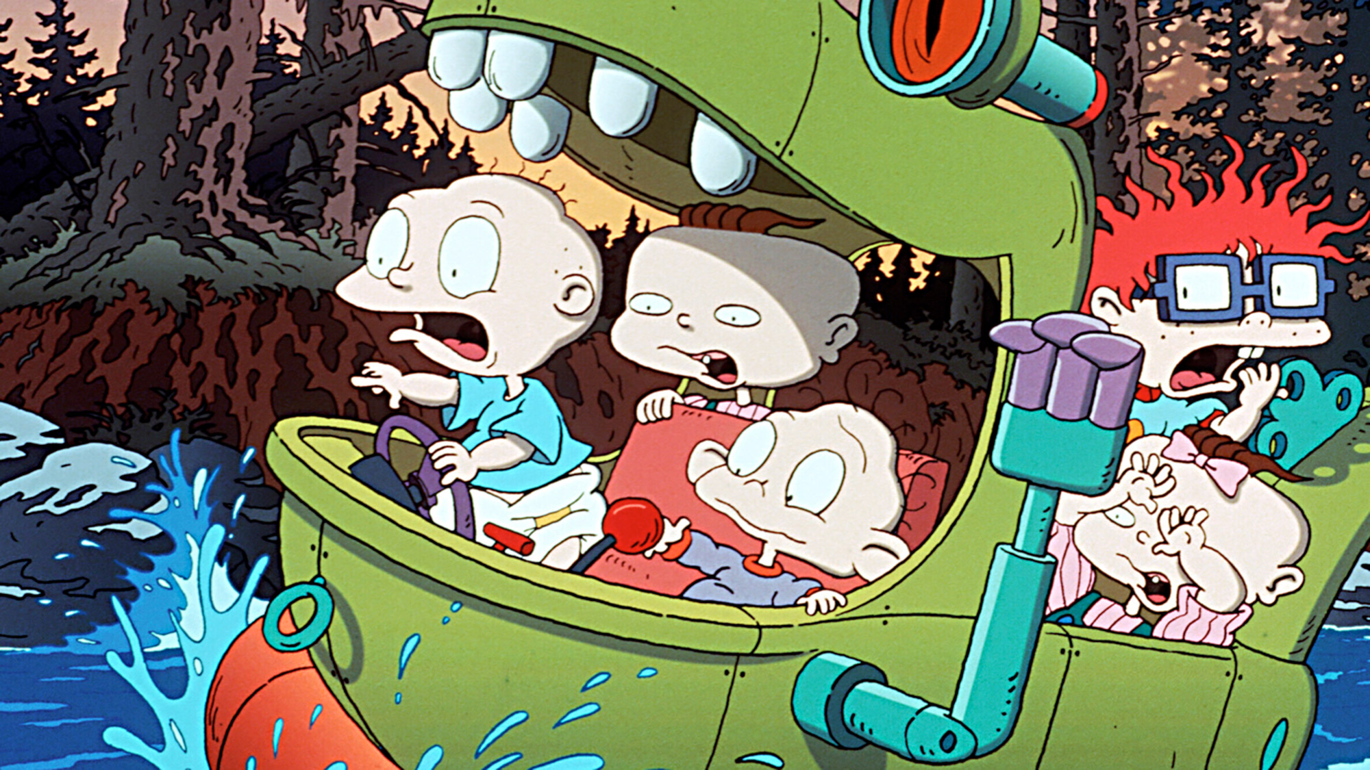 Tommy, Dil, Phil, Lil and Chuckie in Rugrats, one of the best family movies on Netflix
