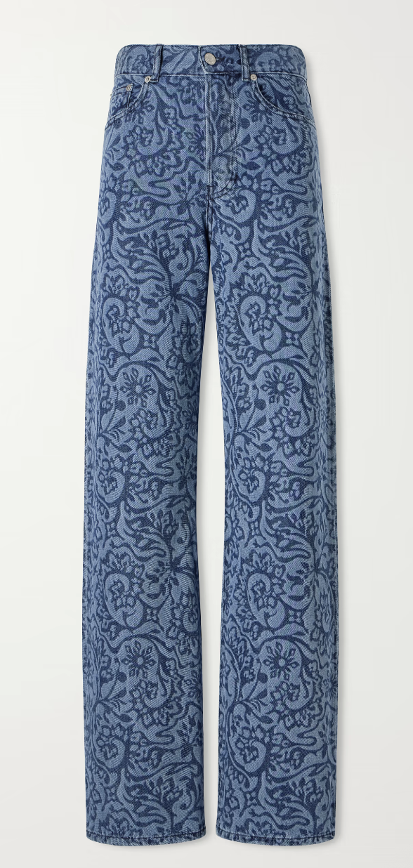 Dries Van Noten, Printed Mid-Rise Wide-Leg Jeans