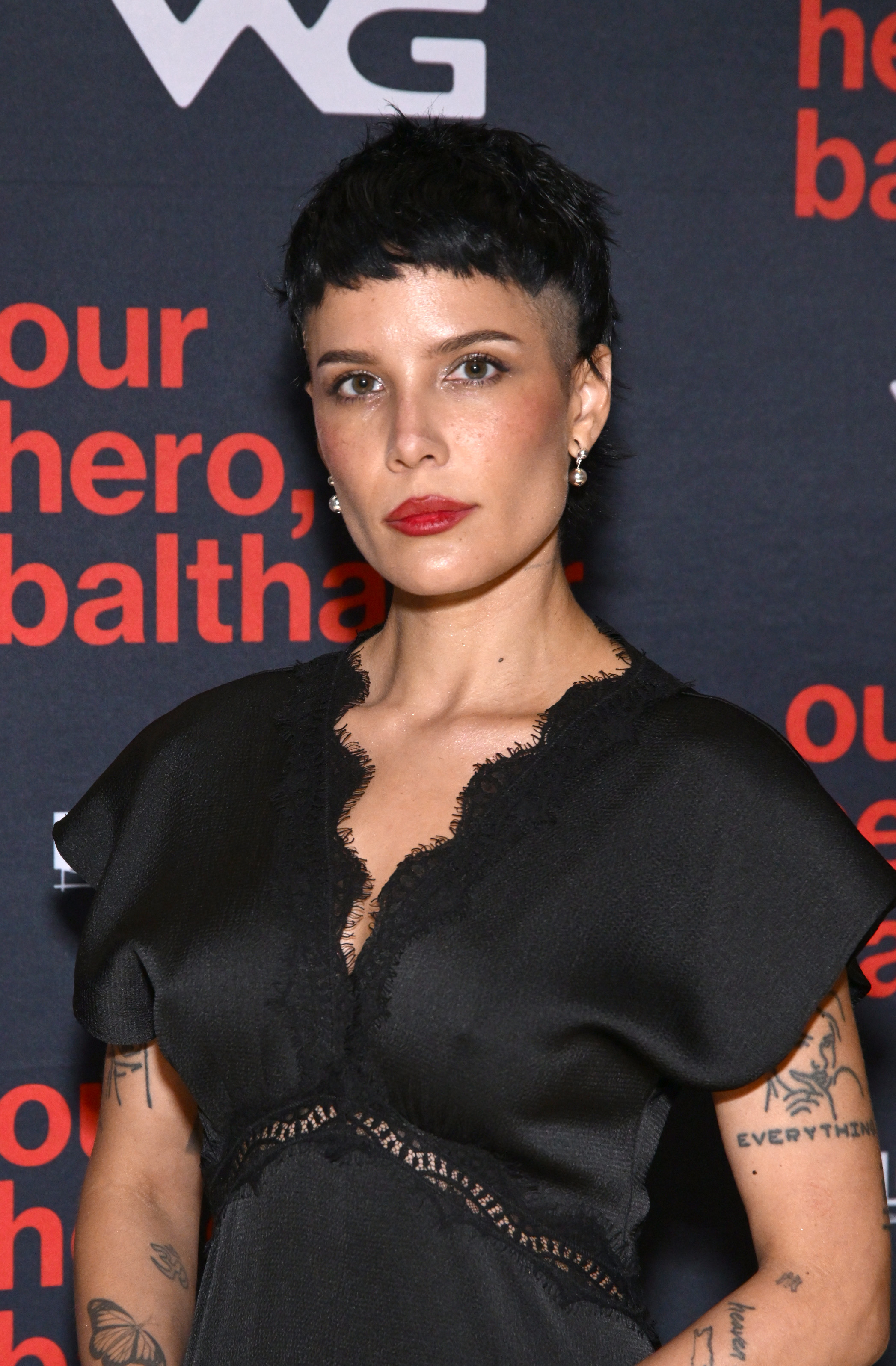 halsey long pixie cut