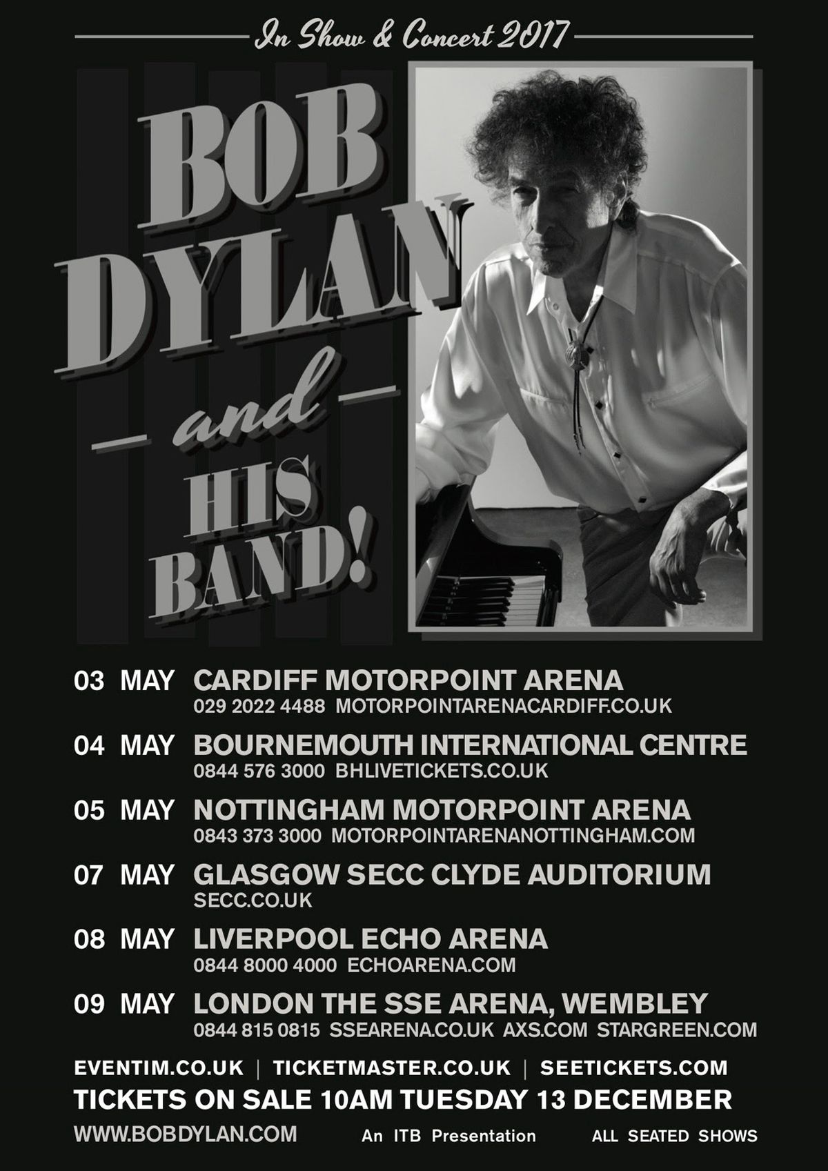 Bob Dylan announces 2017 UK tour Louder