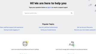 LastPass support center