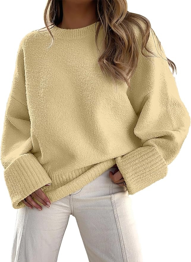 ANRABESS, Oversized Crewneck Long Sleeve